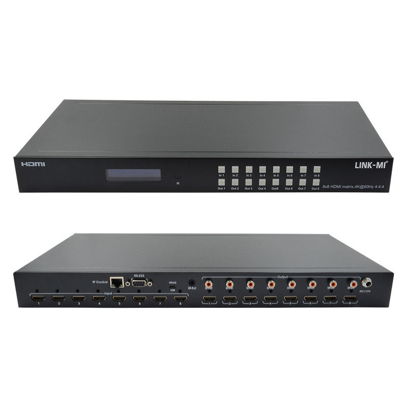 8x8 4K HDMI 모듈 매트릭스 스위처와 SPDIF 아웃 IP 웹 GUI 제어 8 UHD 디스플레이