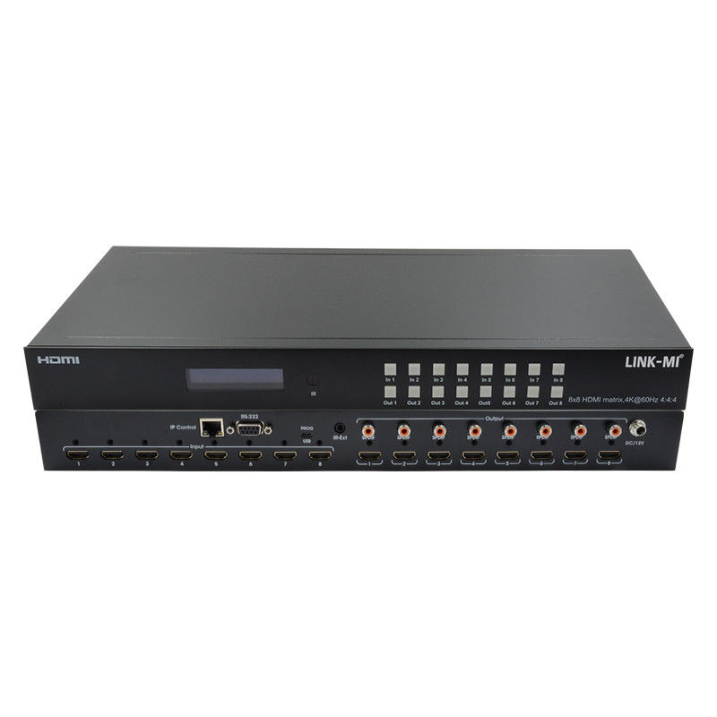 8x8 4K HDMI 모듈 매트릭스 스위처와 SPDIF 아웃 IP 웹 GUI 제어 8 UHD 디스플레이