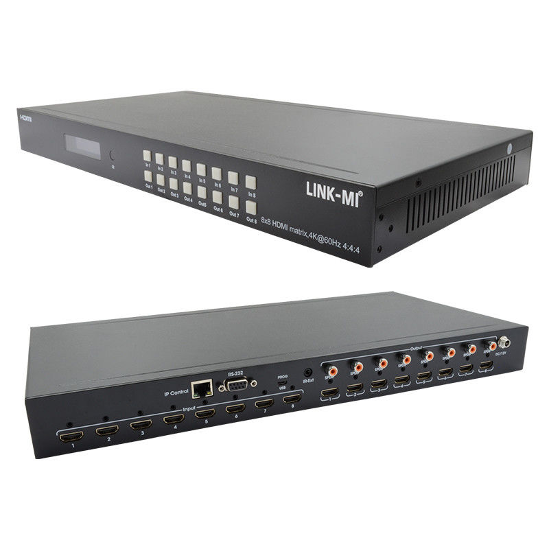 8x8 4K HDMI 모듈 매트릭스 스위처와 SPDIF 아웃 IP 웹 GUI 제어 8 UHD 디스플레이