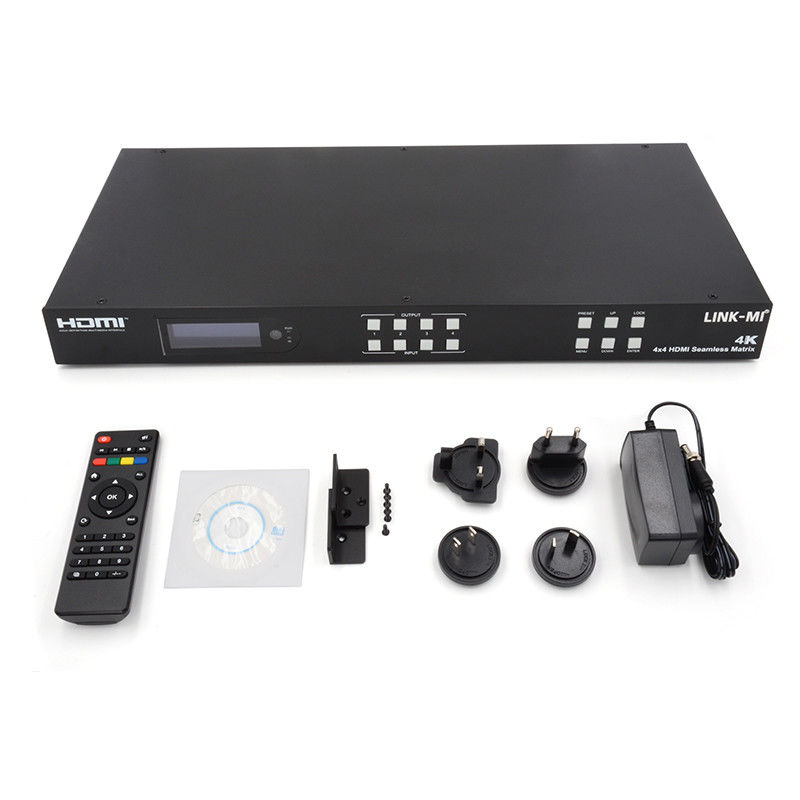 원활한 HDMI 4K 비디오 벽 스플리터 HDMI 매트릭스 스위처 2X2 4 인 4 아웃