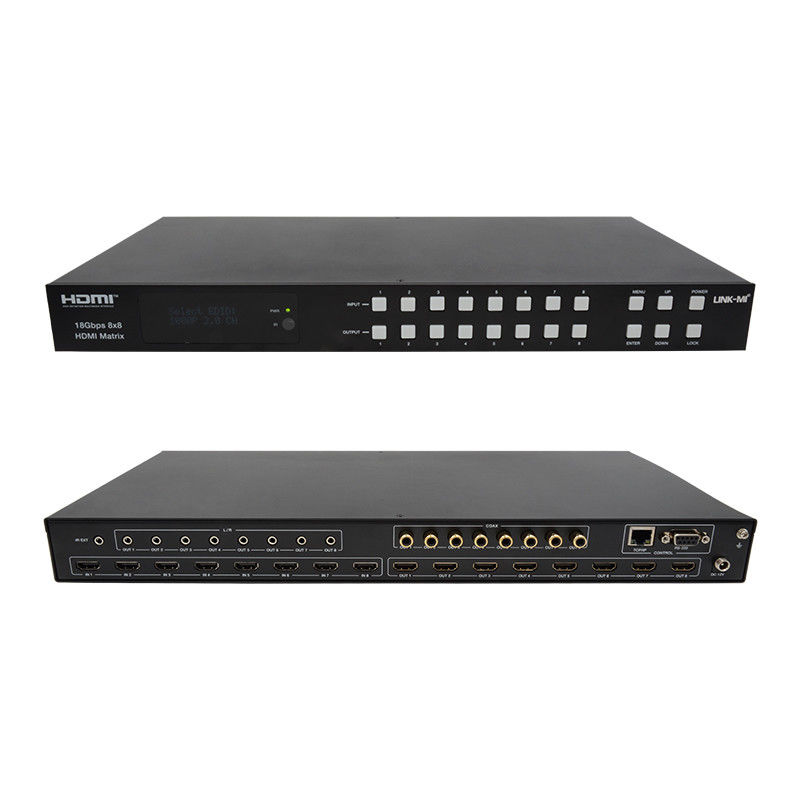 18Gbps 8x8 매트릭스 스위처와 ARC 기능 지원 4K2K 60Hz YUV 4:4:4