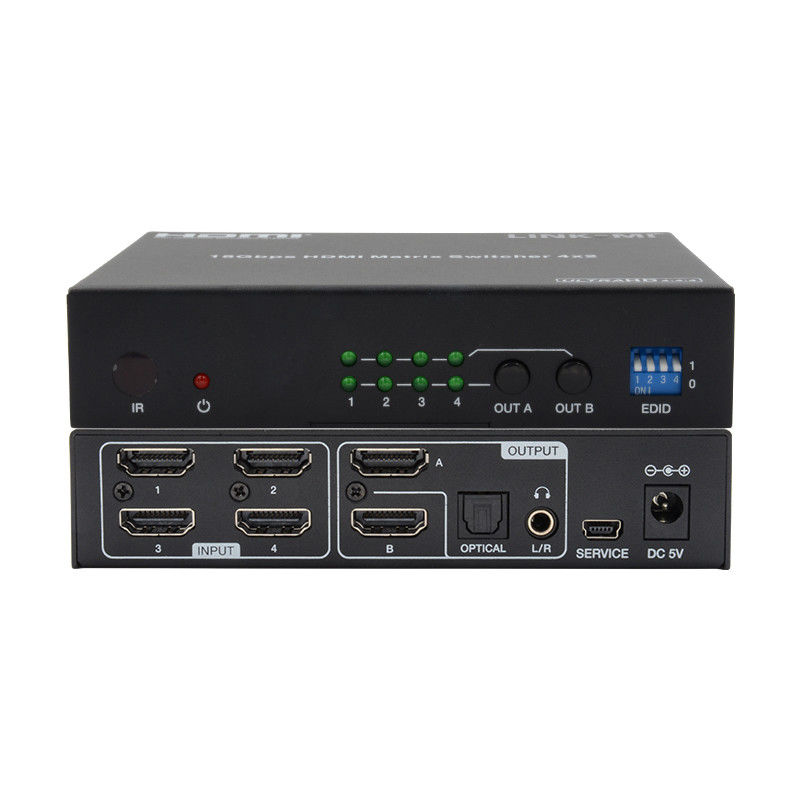 4X2 HDMI 매트릭스 스위치 Hdmi 스위치 오디오 추출기 4K에서 1080P 비디오 스위치