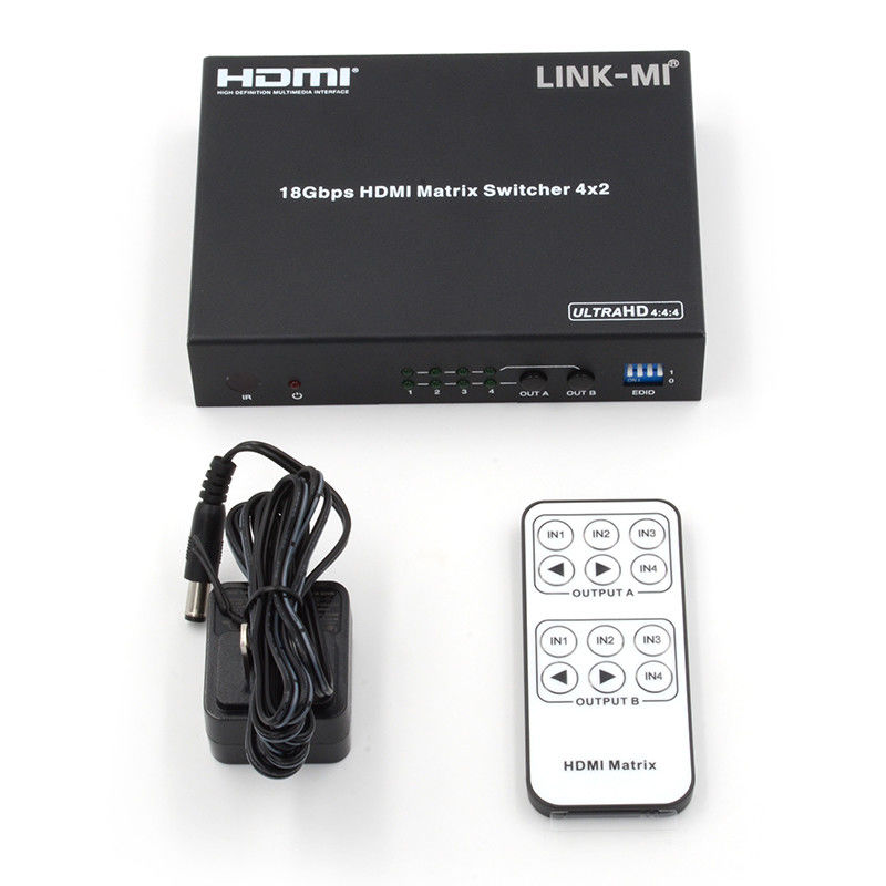 4X2 HDMI 매트릭스 스위치 Hdmi 스위치 오디오 추출기 4K에서 1080P 비디오 스위치