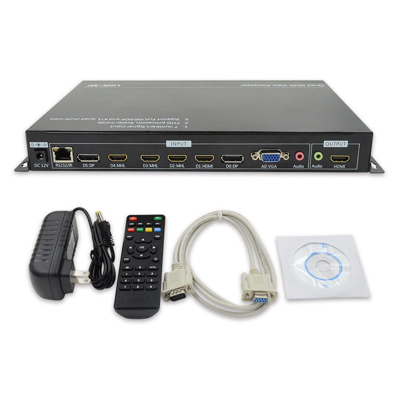 PIP POP HDMI 멀티 뷰어 4k 4x1 IR 리모컨 RS232 제어 센터 제어