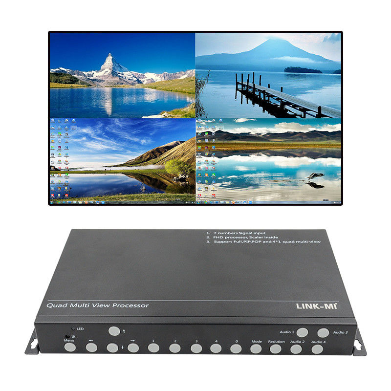 PIP POP HDMI 멀티 뷰어 4k 4x1 IR 리모컨 RS232 제어 센터 제어