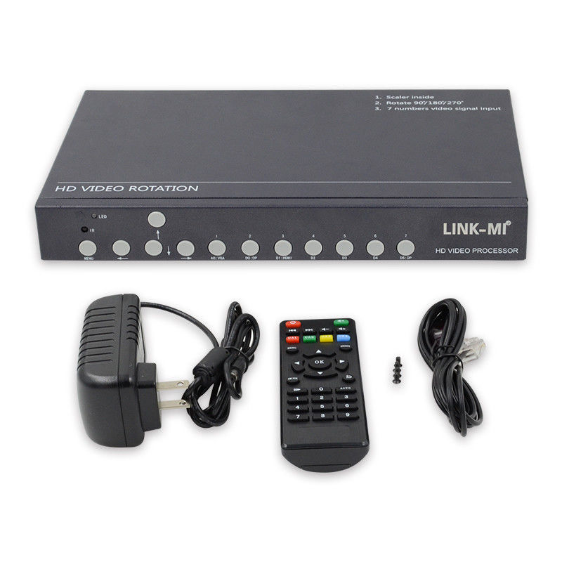 12V HDMI 비디오 월 컨트롤러 비디오 로터 90 180 270도 HD 비디오 업스케일 로터 스위치