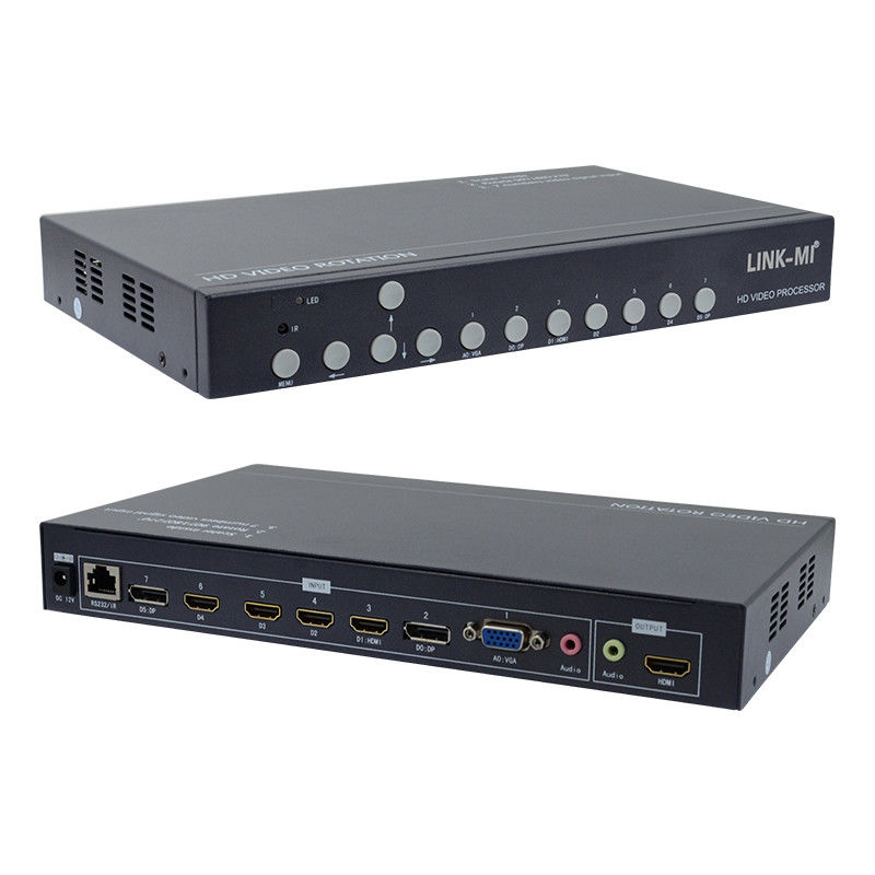12V HDMI 비디오 월 컨트롤러 비디오 로터 90 180 270도 HD 비디오 업스케일 로터 스위치