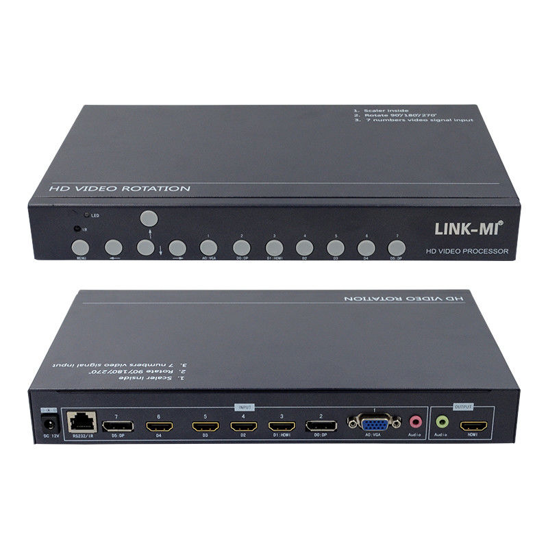 12V HDMI 비디오 월 컨트롤러 비디오 로터 90 180 270도 HD 비디오 업스케일 로터 스위치