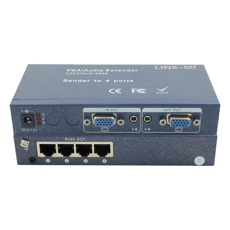 15핀 4포트 VGA 확장기 1~4 VGA 스플리터 4채널 비디오 UTP 확장기
