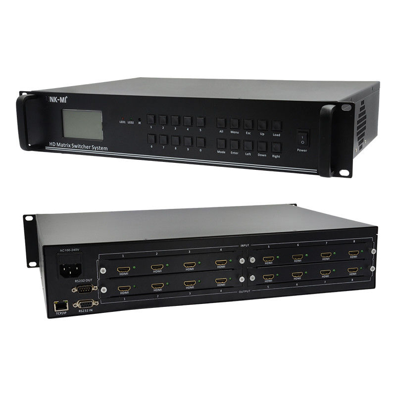 4K 비디오 오디오 매트릭스 8X8 HDMI 매트릭스 스위처 시스템 RS232 TCP/IP 원격 제어