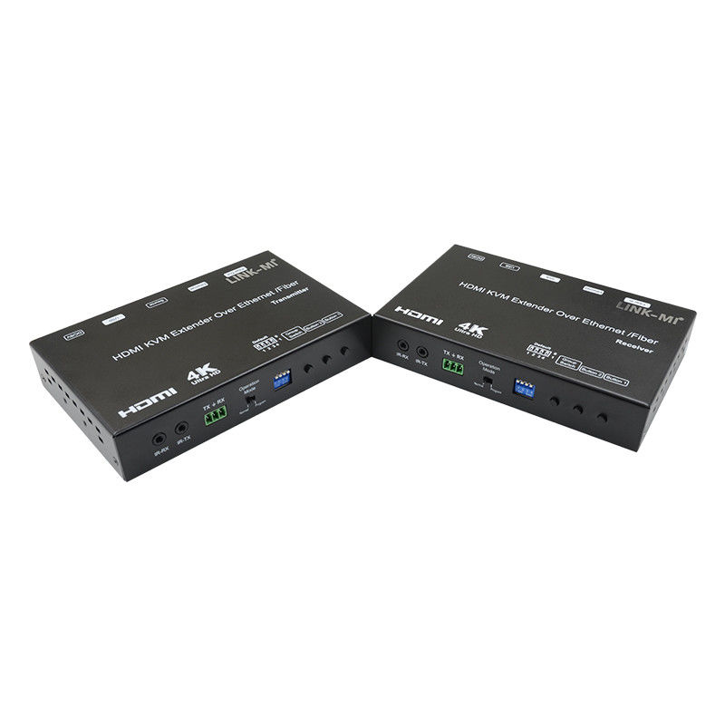 HDMI USB AV 오버 IP KVM 확장기 광섬유 지원 POE RS232 유니캐스트 멀티캐스트