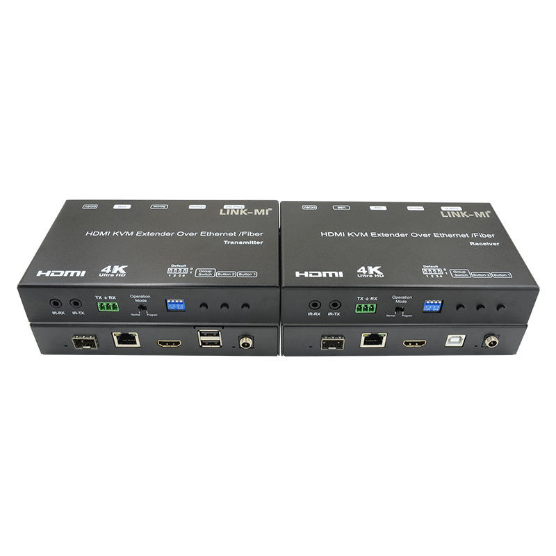 HDMI USB AV 오버 IP KVM 확장기 광섬유 지원 POE RS232 유니캐스트 멀티캐스트