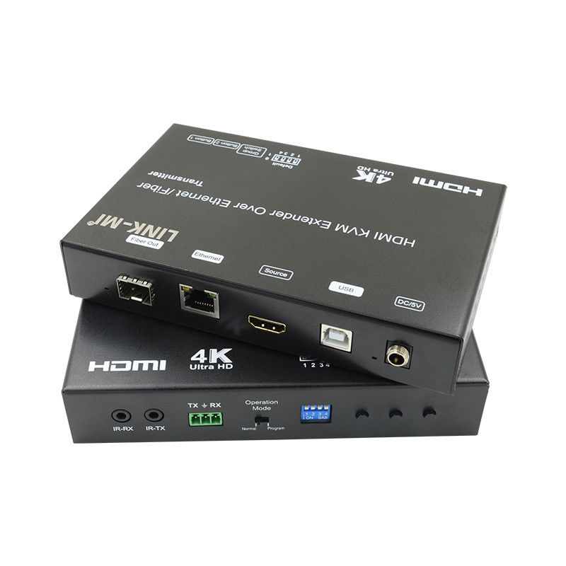 HDMI USB AV 오버 IP KVM 확장기 광섬유 지원 POE RS232 유니캐스트 멀티캐스트
