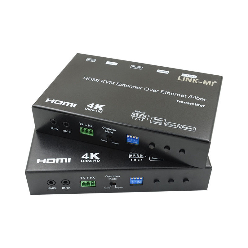 HDMI USB AV 오버 IP KVM 확장기 광섬유 지원 POE RS232 유니캐스트 멀티캐스트