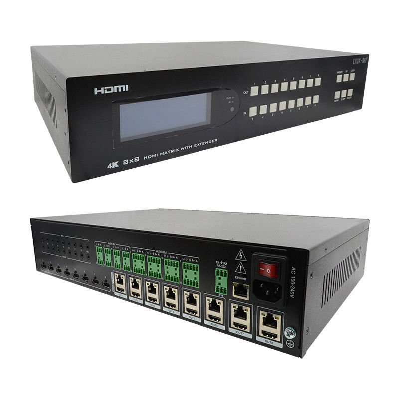 8X8 HDMI 매트릭스 확장기 최대 70m 8 HDMI 루프 아웃 4K60Hz HDMI 비디오 스위치