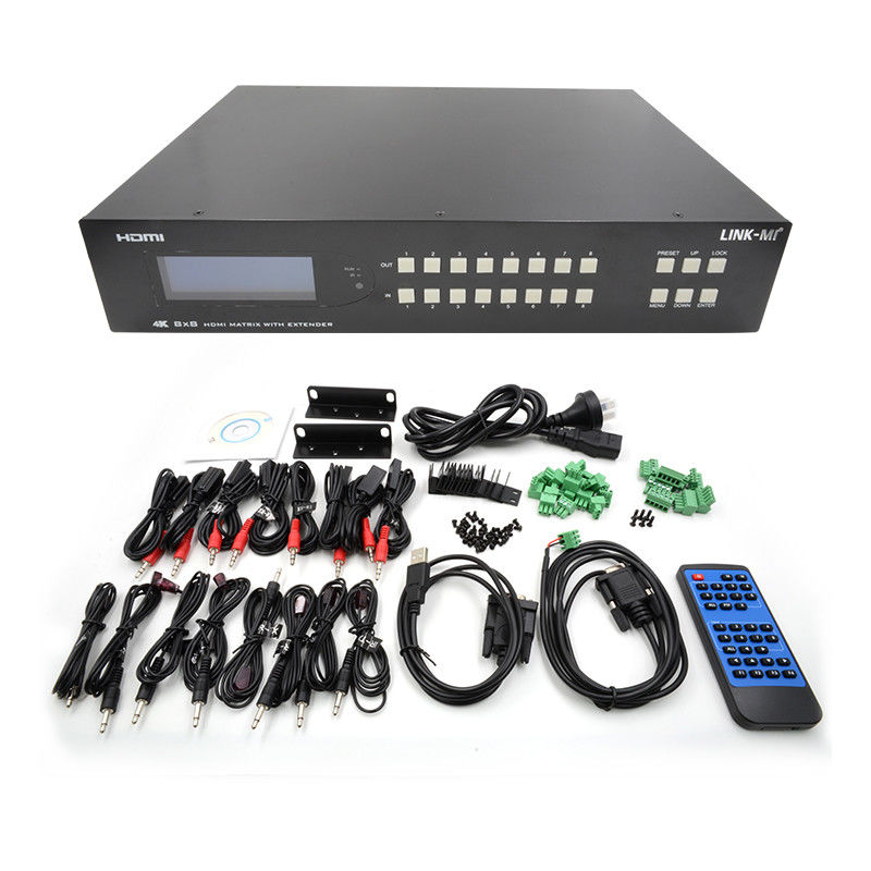 8X8 HDMI 매트릭스 확장기 최대 70m 8 HDMI 루프 아웃 4K60Hz HDMI 비디오 스위치