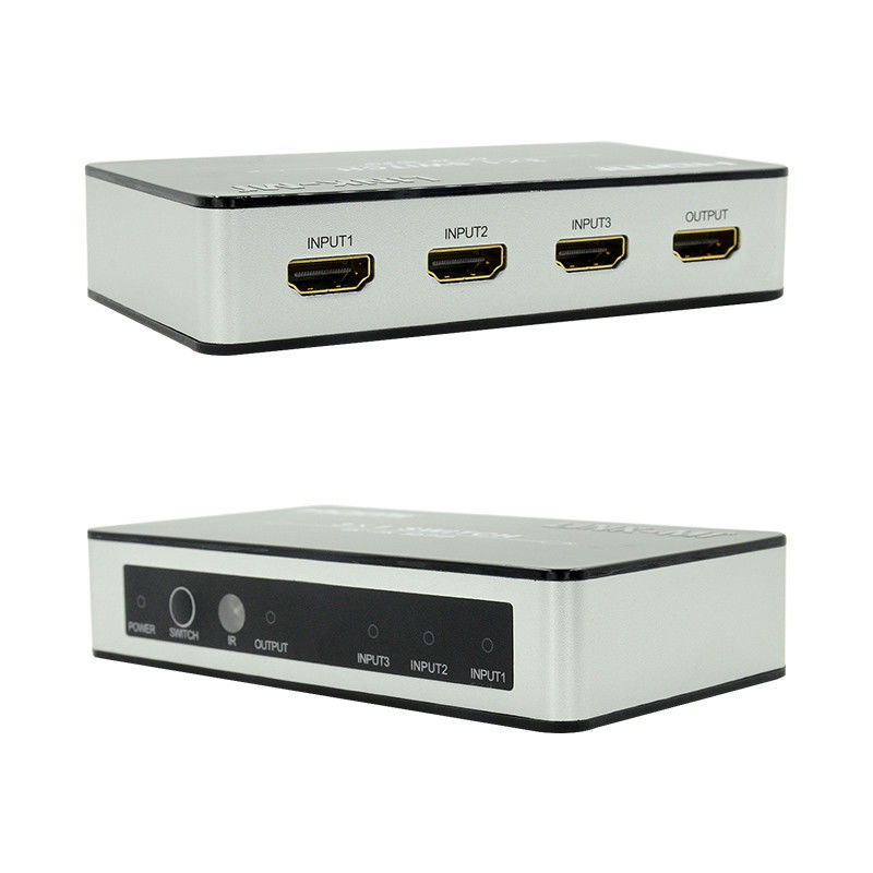 4K2K HDMI 스위치 3x1 HDMI 스플리터 5V 1A 지원 PIP 3D 3에서 1 비디오 스위치