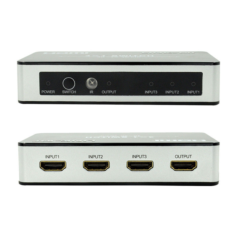 4K2K HDMI 스위치 3x1 HDMI 스플리터 5V 1A 지원 PIP 3D 3에서 1 비디오 스위치
