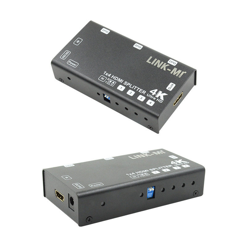 1X4 비디오 스플리터 HDMI 4k 60Hz AV 스플리터 지원 3D EDID 4개의 울트라 HD TV