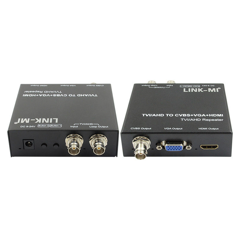 720P 60Hz AHD에서 HDMI 변환기 TVI CVI에서 HDMI CVBS VGA 비디오 변환기
