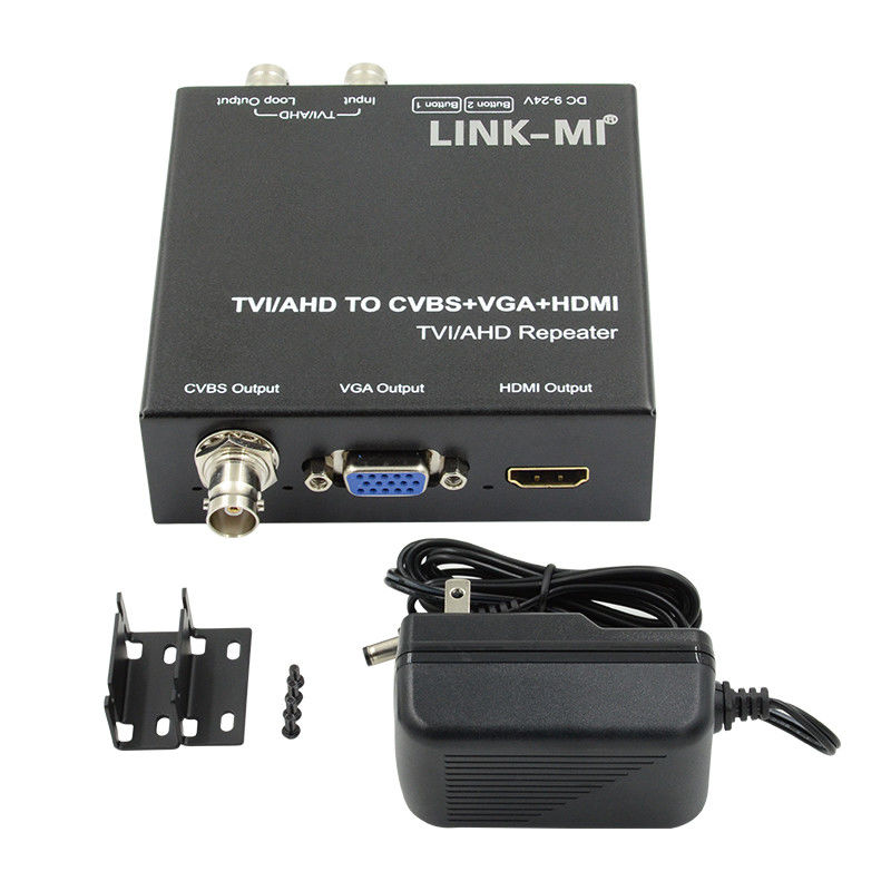 720P 60Hz AHD에서 HDMI 변환기 TVI CVI에서 HDMI CVBS VGA 비디오 변환기