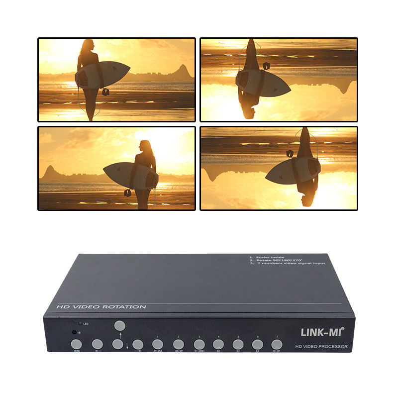 12V HDMI 비디오 월 컨트롤러 비디오 로터 90 180 270도 HD 비디오 업스케일 로터 스위치