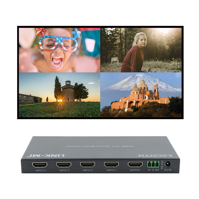 고성능 HDMI 4x1 쿼드 멀티 뷰어 HDMI 1.4b HDCP 1.4 및 DVI 호환