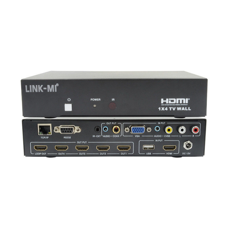 LM-TV04L HDMI 1x4 TV WALL 지원 CVBS/VGA/HDMI/USB 재생 입력 소스