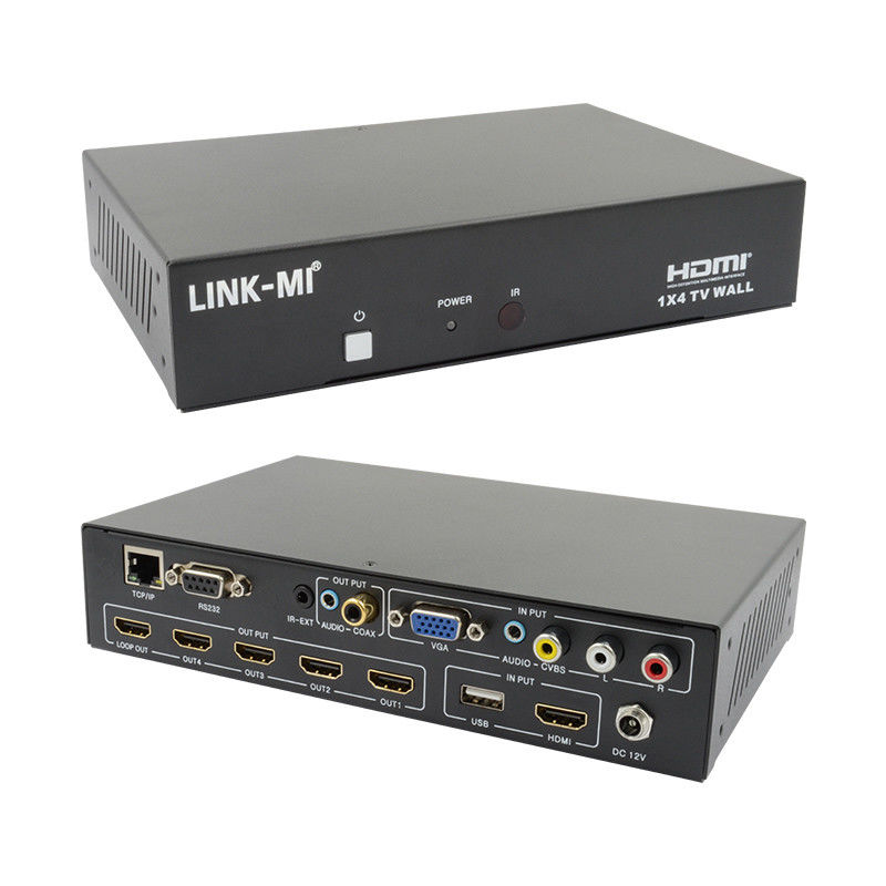 LM-TV04L HDMI 1x4 TV WALL 지원 CVBS/VGA/HDMI/USB 재생 입력 소스