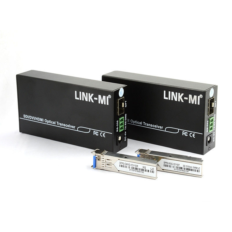 1550/1310nm 광섬유 풀 HD 광 송신기와 수신기 3.5MM 오디오 입력