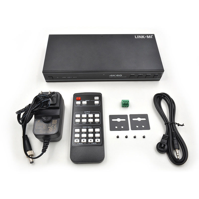 사용자 친화적 인 1X4 HDMI 비디오 벽 컨트롤러 USB-C 입력 오디오 및 RS232 지원