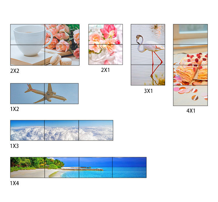 1X4 1X3 1X2 2X1 3X1 4X1 UHD TV 월 프로세서 최대 3840x2160 60Hz 입력 해상도