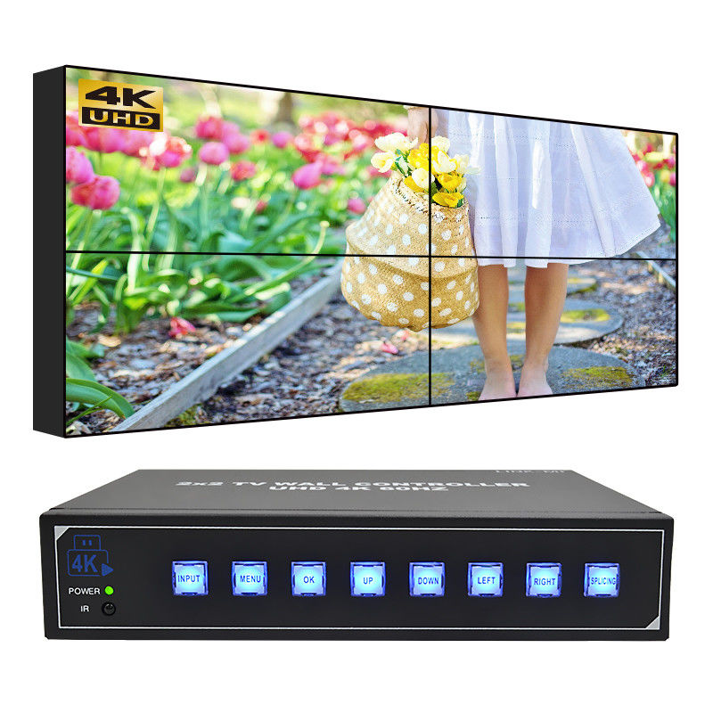 최대 4개의 TV용 4K 비디오 벽 컨트롤러 USB HDMI 비디오 벽 컨트롤러 2x2