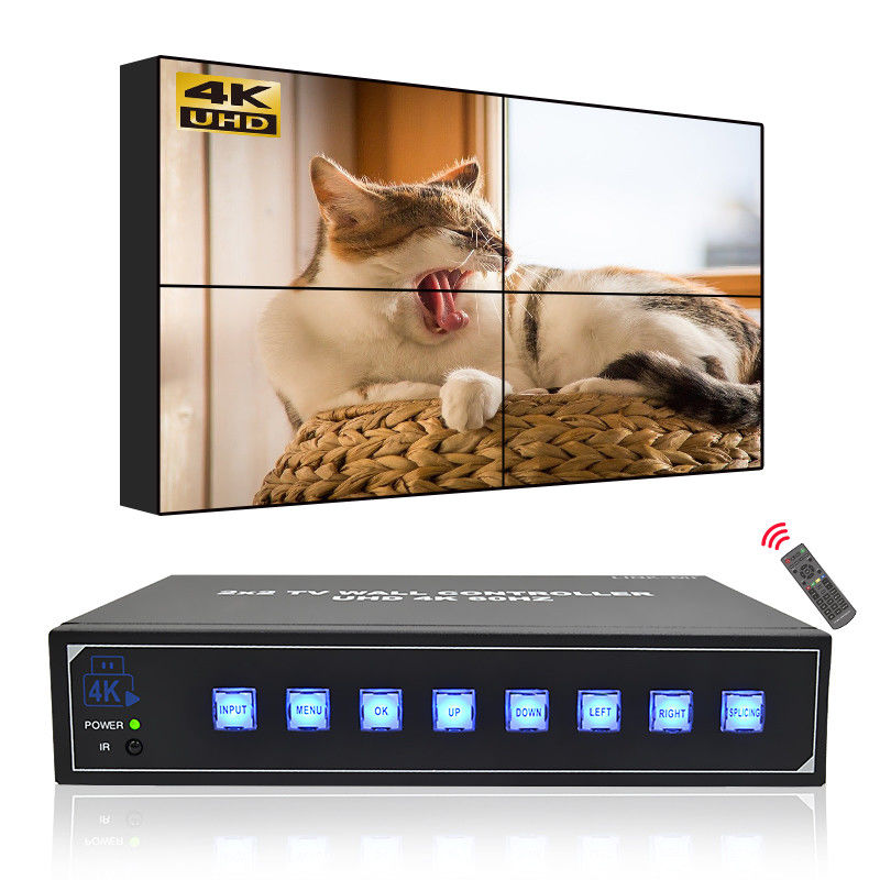 제어실용 4K 2X2 비디오 벽 컨트롤러 1X4 비디오 벽 디스플레이 3.5mm 오디오 출력