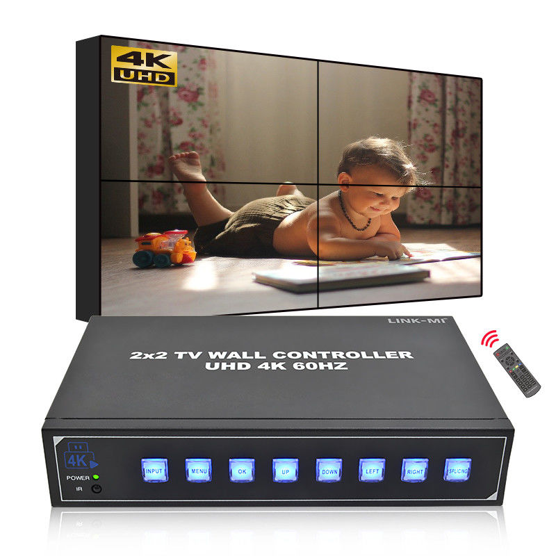 4 TV 4K 비디오 월 프로세서 180° 회전 최대 3840*2160 60Hz 입력 해상도를 지원합니다