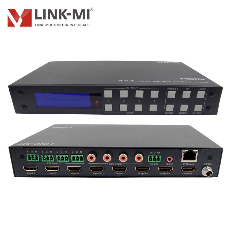 4K 4x4 HDMI 매트릭스 HDMI 2.0b 매트릭스 HDCP 2.2 및 DCI-P3/Rec.2020 컬러 스페이스 지원