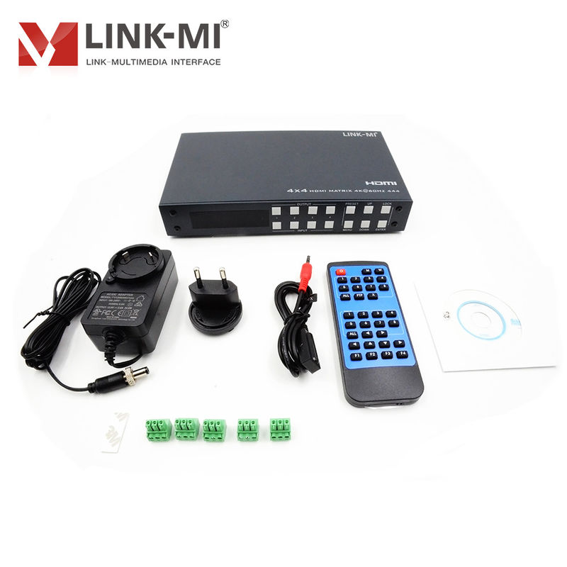 4K 4x4 HDMI 매트릭스 HDMI 2.0b 매트릭스 HDCP 2.2 및 DCI-P3/Rec.2020 컬러 스페이스 지원