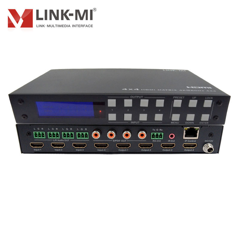 4K 4x4 HDMI 매트릭스 HDMI 2.0b 매트릭스 HDCP 2.2 및 DCI-P3/Rec.2020 컬러 스페이스 지원